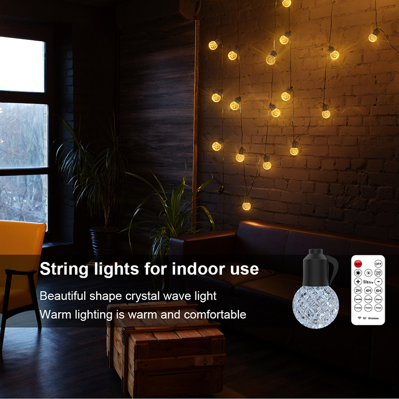 HCP028  G40水晶暖白灯串